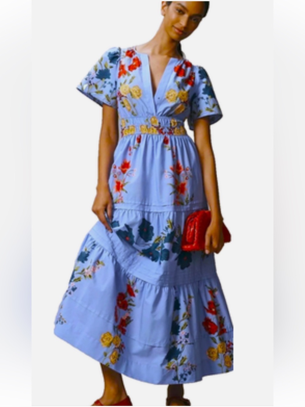 Anthropologie MP somerset floral maxi dress .